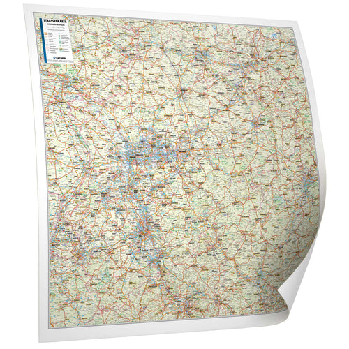 Straßenkarte Nordrhein-Westfalen 163x150cm