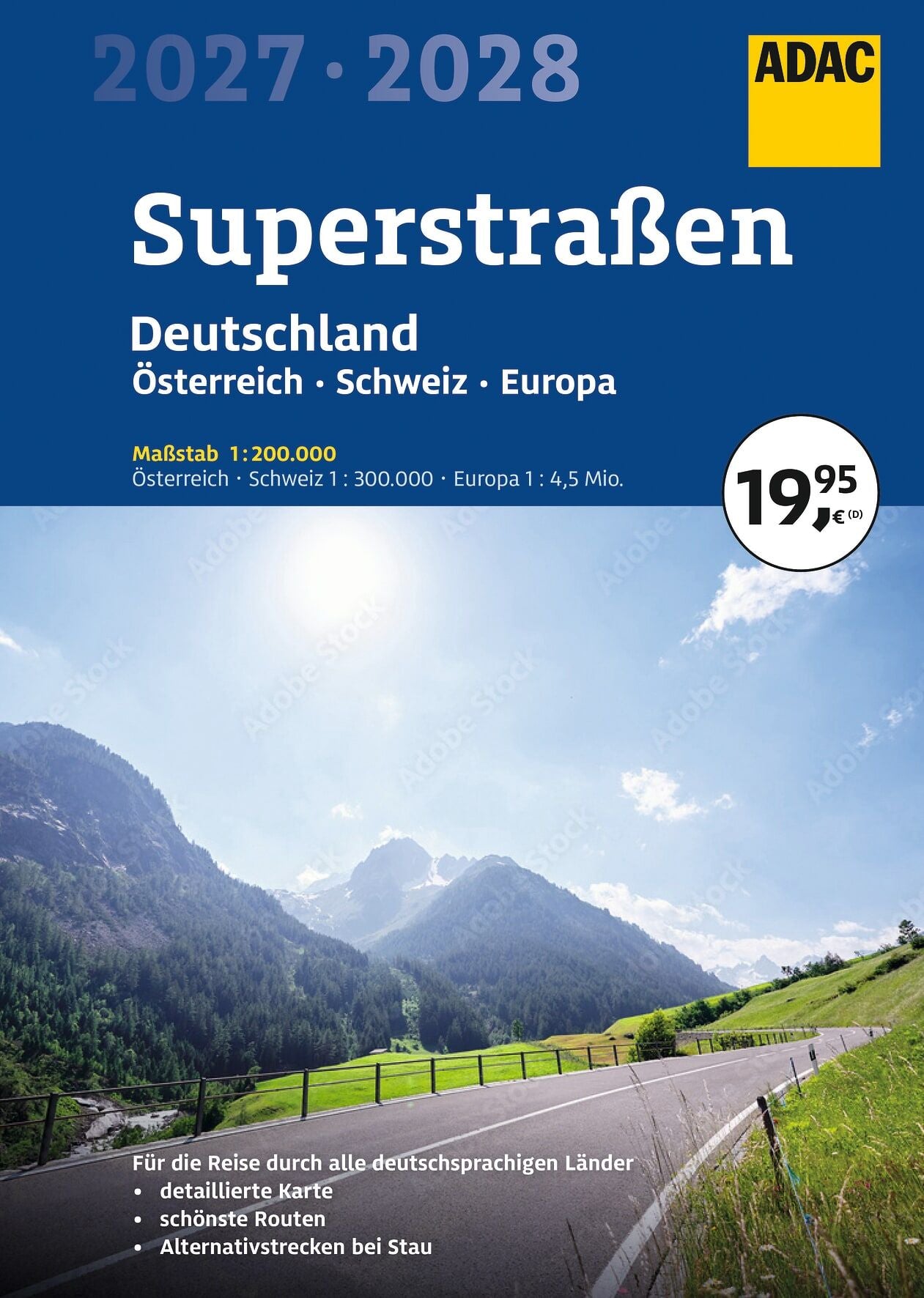ADAC Superstraßenatlas 2026/2027 – Deutschland, Österreich, Schweiz & Europa (Spiralbindung)