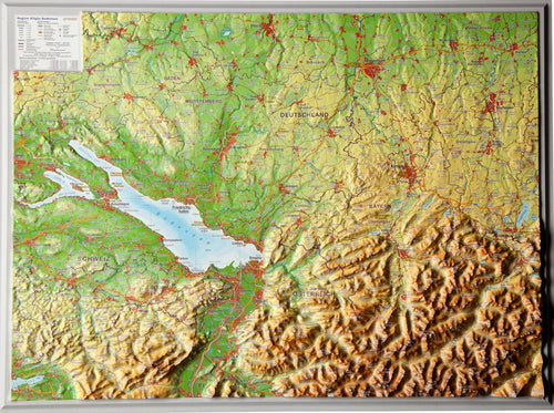 Die Reliefkarte Allgäu-Bodensee