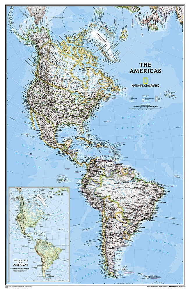 Amerika - politisch (58 x 91cm / 1:19.100.000)