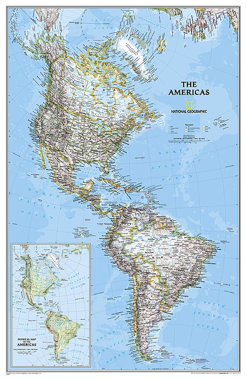 Amerika - politisch (58 x 91cm / 1:19.100.000)