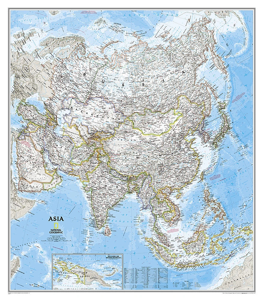National Geographic Karte von Asien