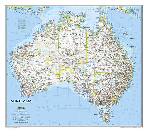 Australien - politisch (76 x 69 cm / 1:6.413.000)