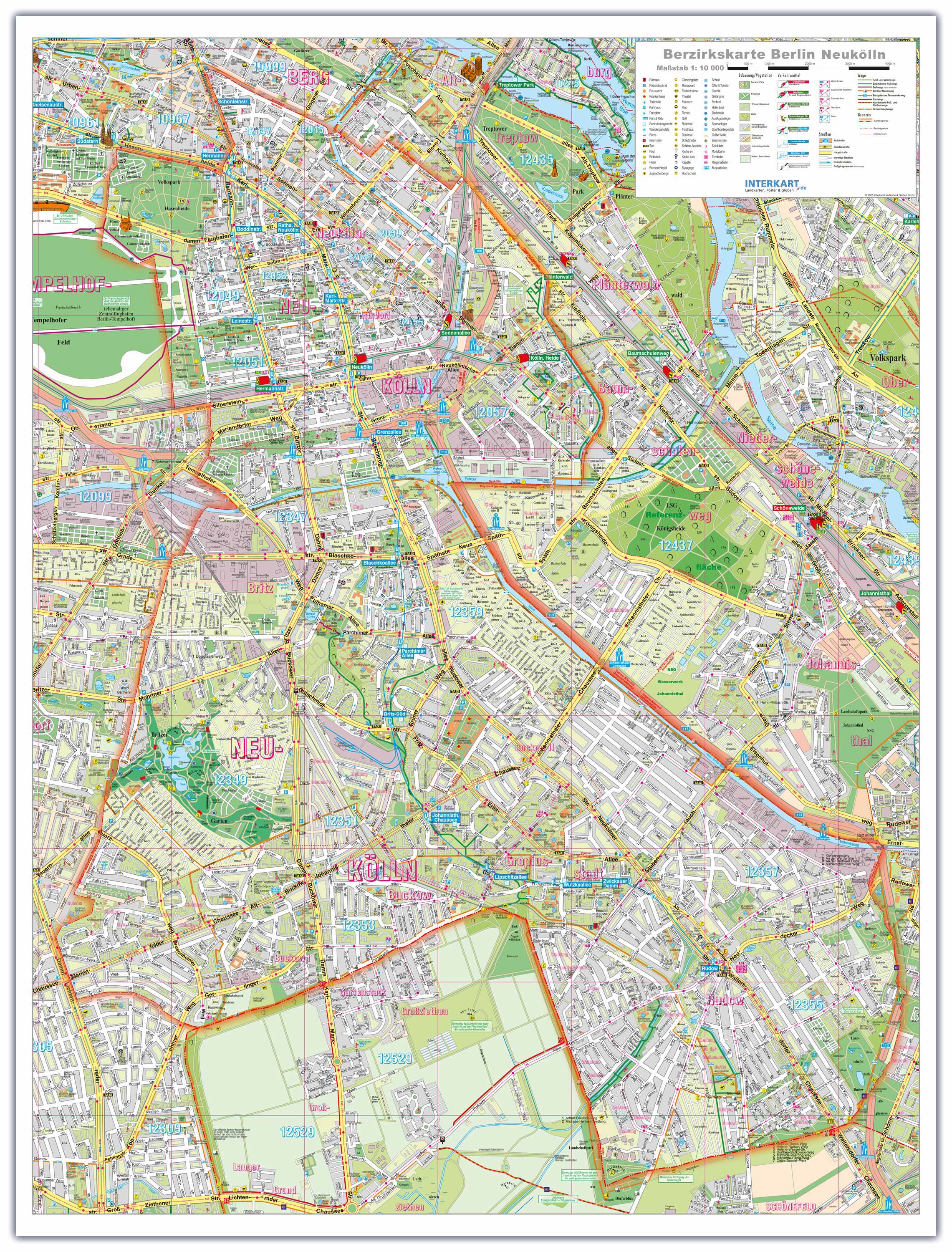 Berlin - Neukölln - Stadtplan (86 x 115 cm / 1:10.000)
