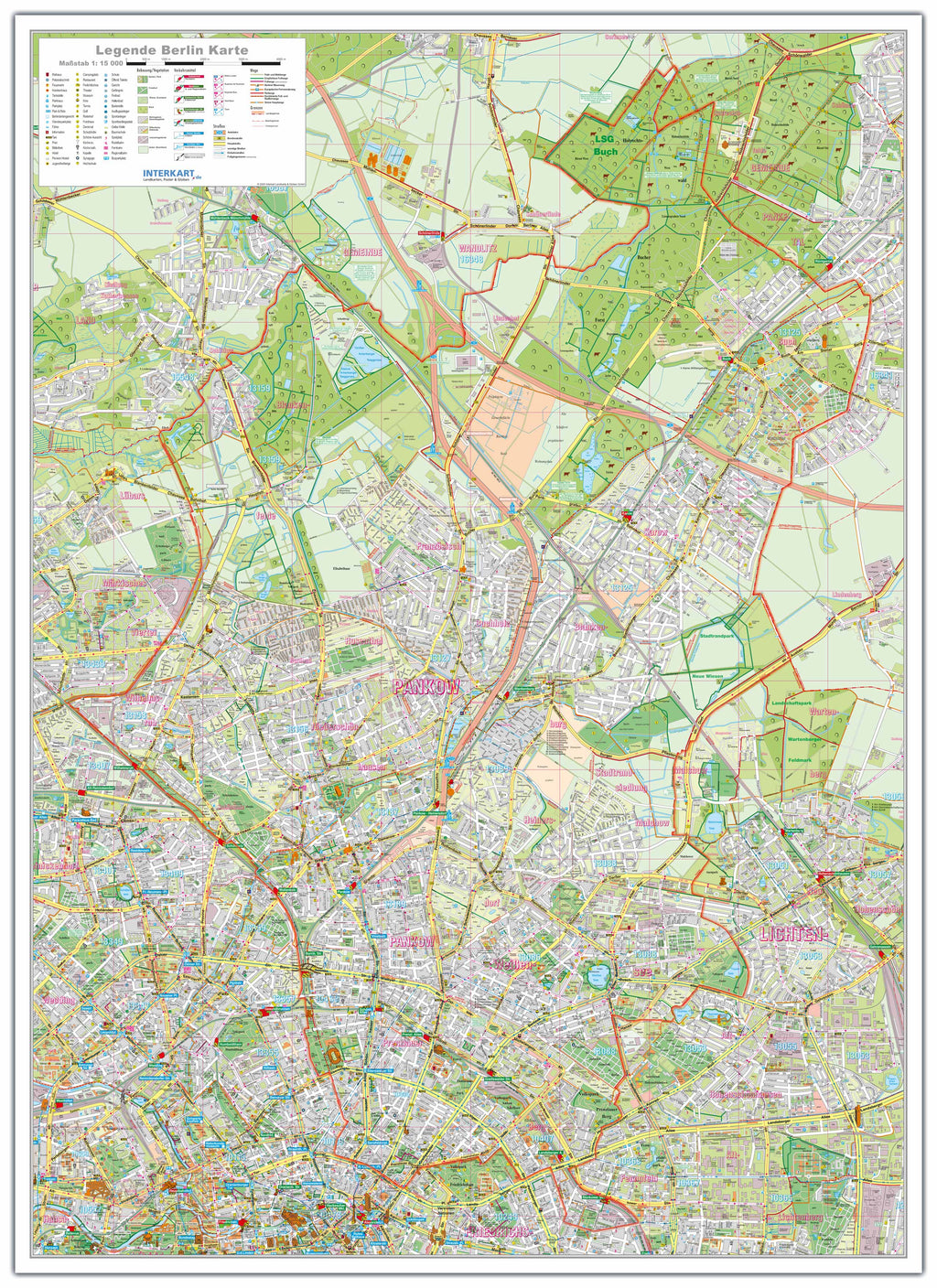Stadtplan von Berlin Pankow