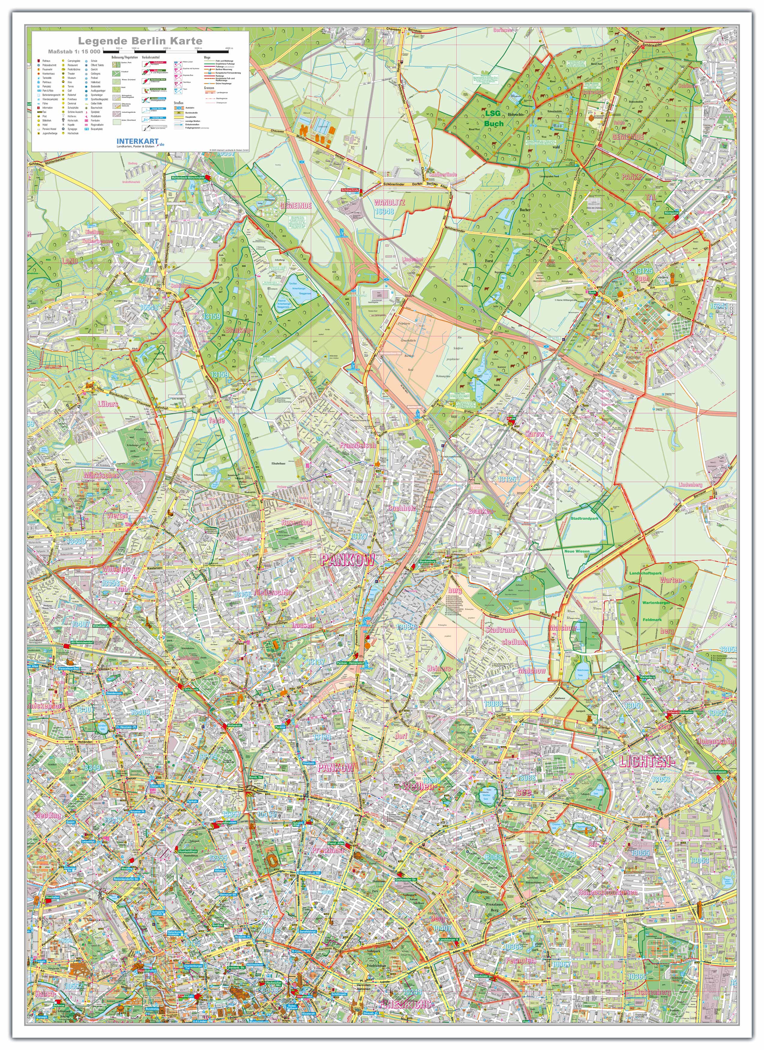 Stadtplan von Berlin Pankow
