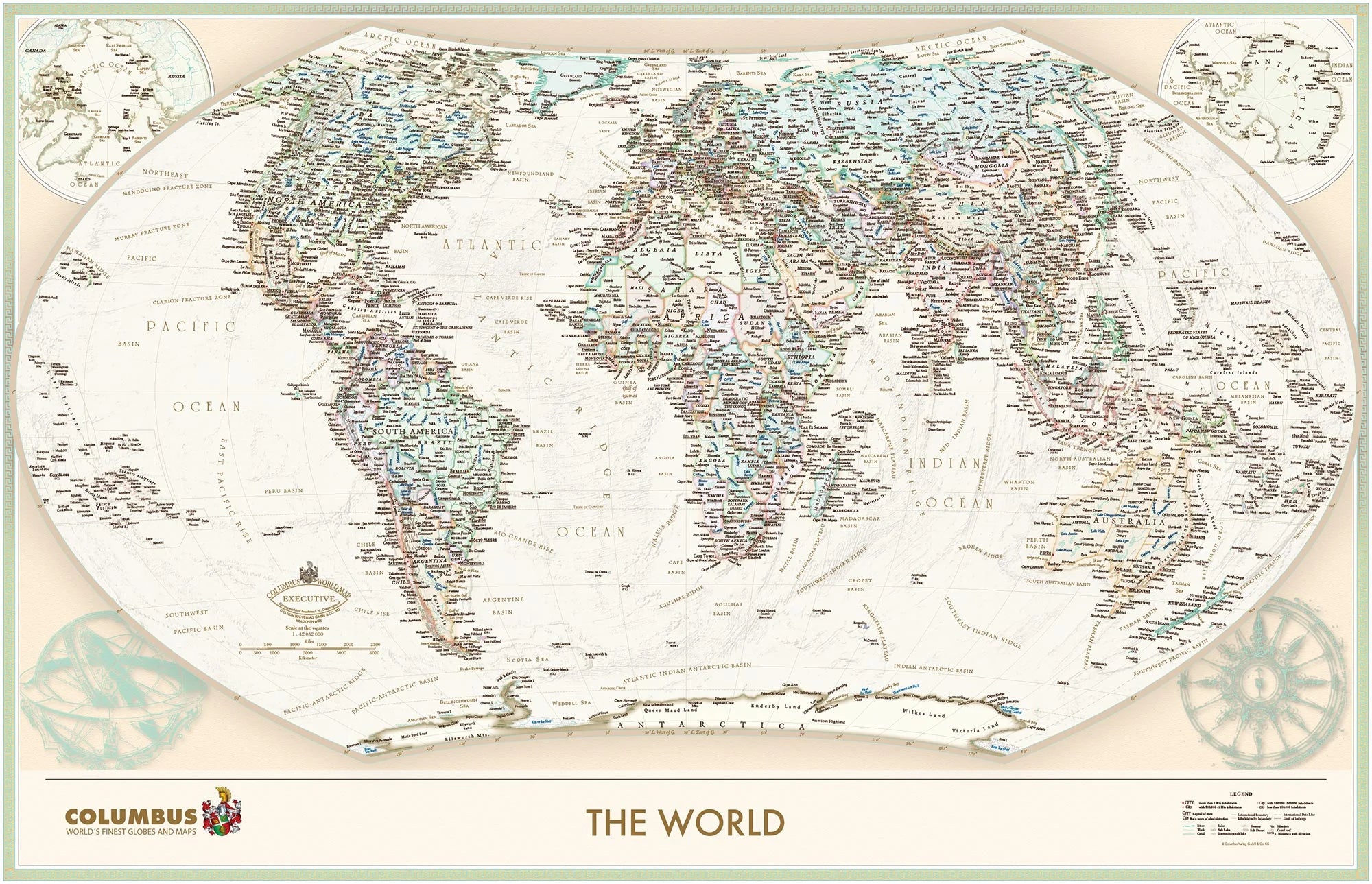Welt - politisch (100 x 65 cm / 1:42.032.000)