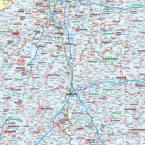Detailansicht der PLZ8 Landkarte