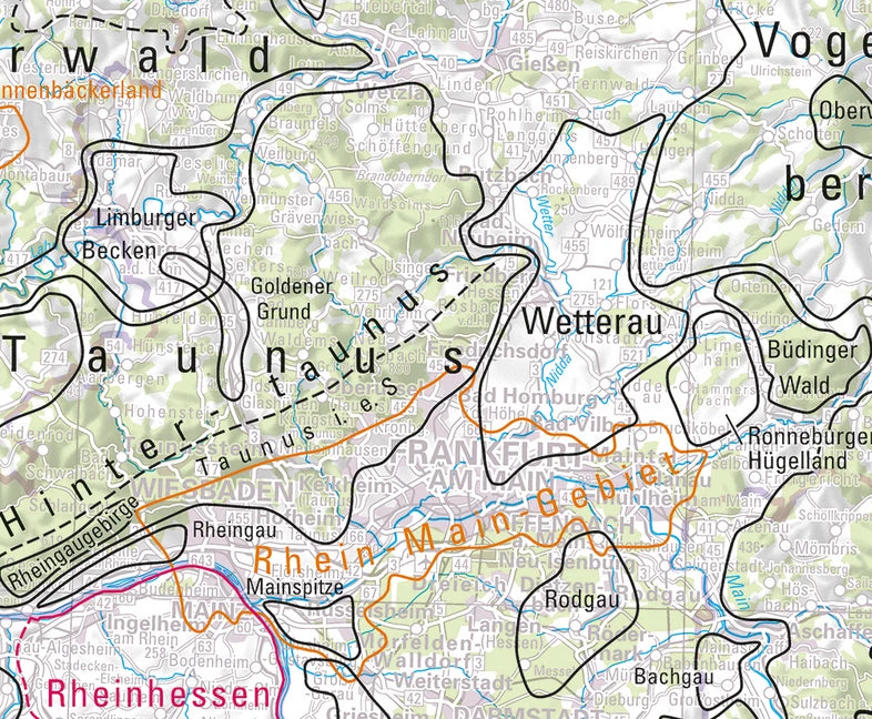 Detailansicht der Landkarte