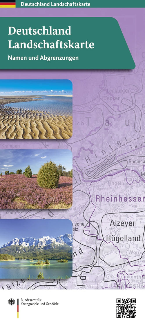 Deutschland - Landschaftskarte (90 x 102 cm / 1:1.000.000)