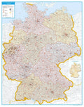 Deutschland - Postleitzahlenkarte (98 x 128 cm / 1:700.000)