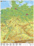 Deutschland - UNESCO-Welterbestätten und Nationalparks - physisch (97 x 119 cm / 1:750.000)