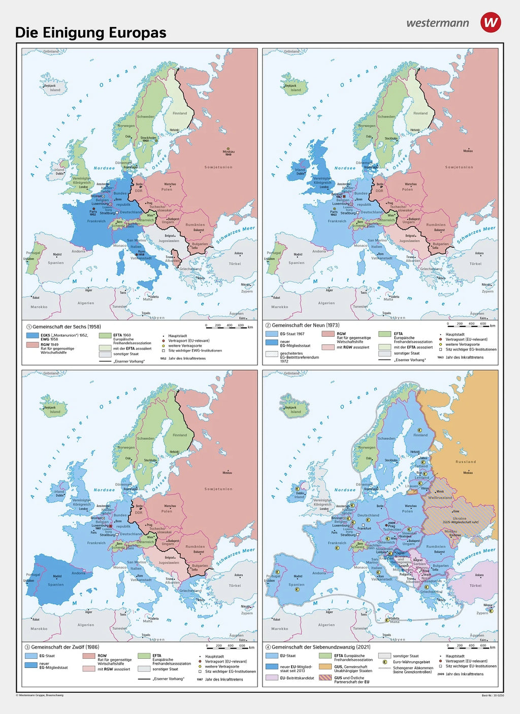 Einigung Europa - Schulwandkarte