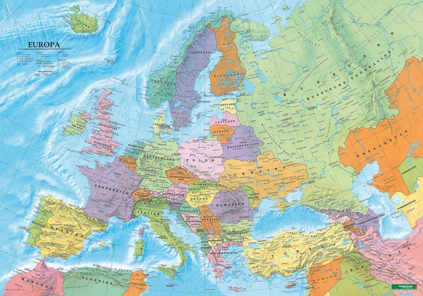 Europa - politisch (100 x 70 cm / 1:6.000.000)
