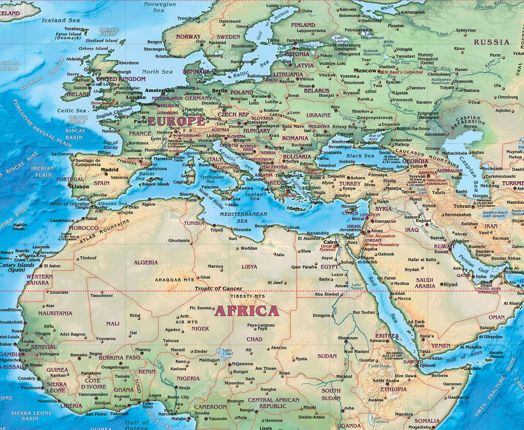 Detailansicht Europa / Afrika