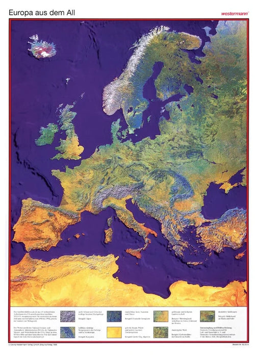 Europa aus dem All - Posterkarte (70 x 100 cm)