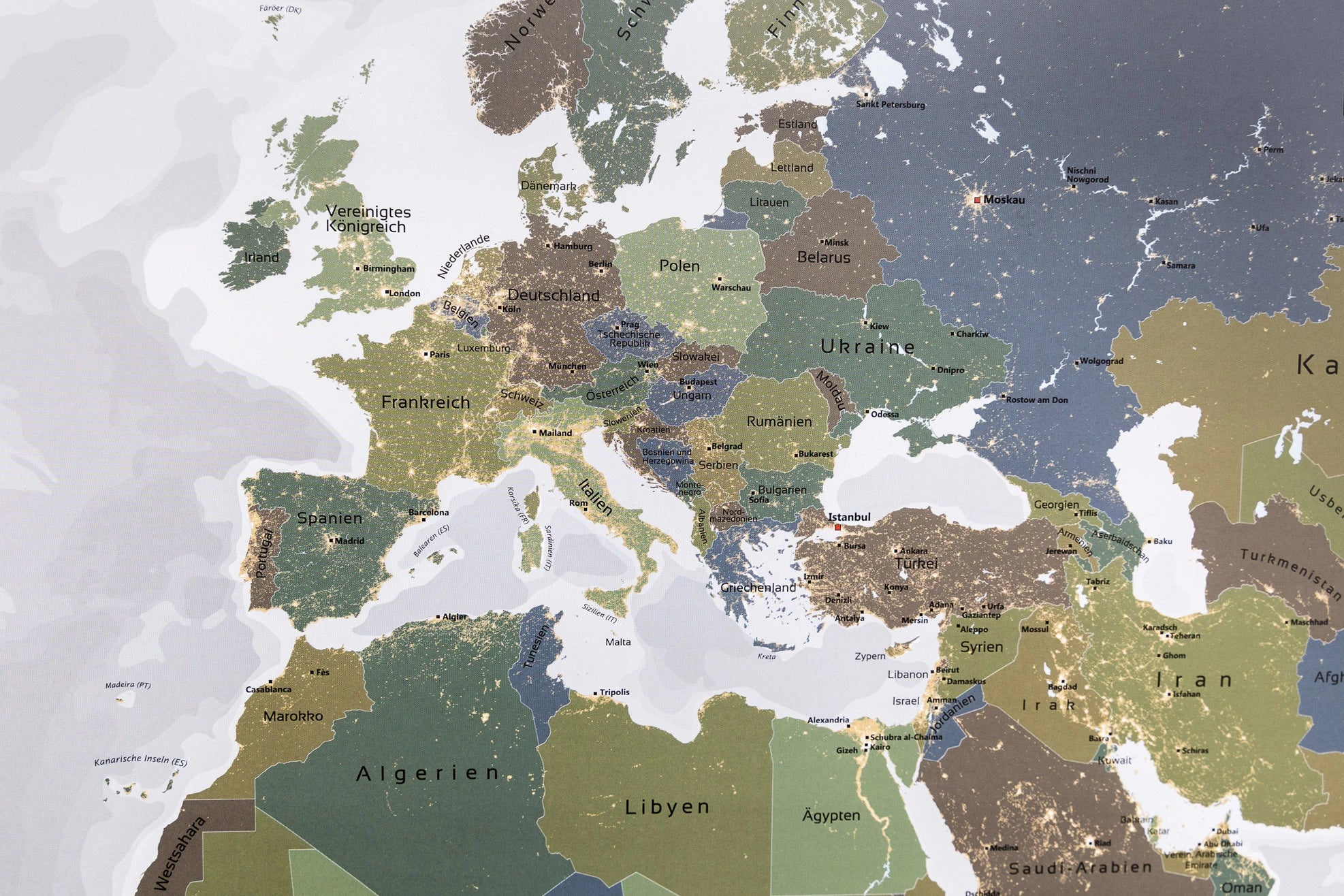 Europa bei Nacht