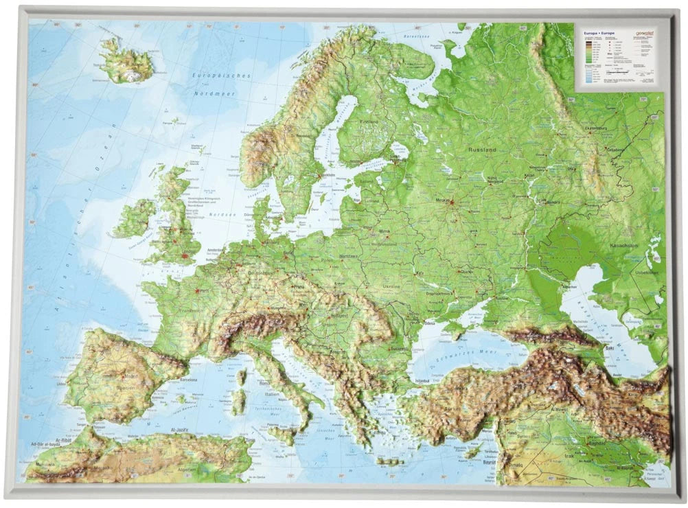 Reliefkarte von Europa