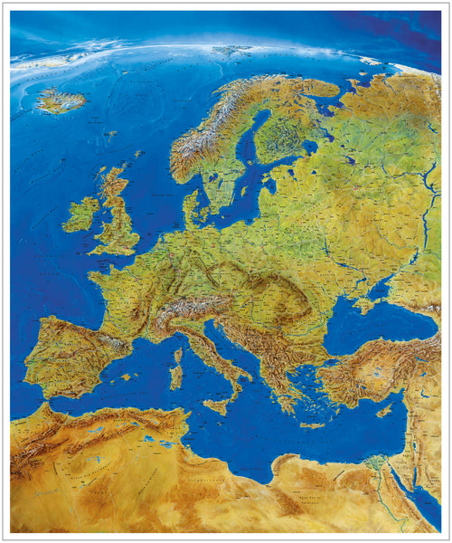 Europa - Panoramakarte (97 x 137 cm)