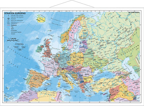 Europa - politisch (95 x 66 cm / 1:7.500.000)