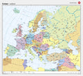 Die politische Schulwandkarte von Europa
