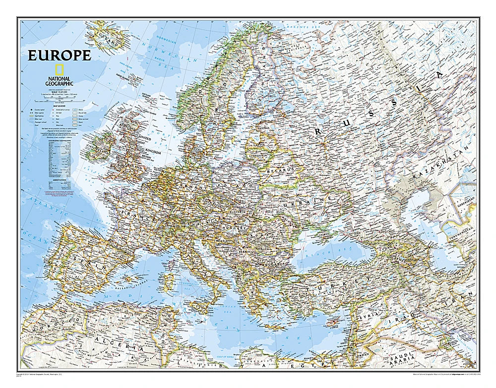 Europa - politisch (wählbares Format)