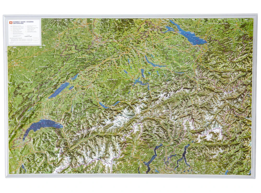 Schweiz - Fotoreliefkarte (75 x 49 cm / 1:500.000)