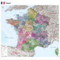 Frankreich - politisch / administrativ (100 x 100 cm / 1:1.300.000)