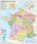 Postleitzahlenkarte von Frankreich mit Departments