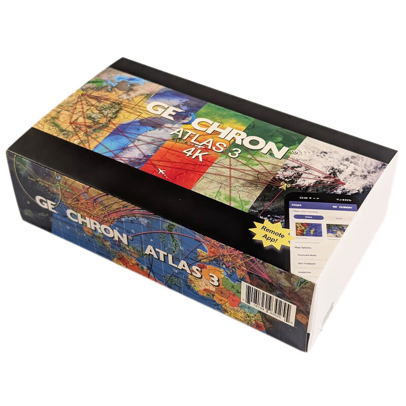 Geochron Digital Atlas V3 4K PRO – HDMI Mini-PC mit Live-Weltkarte