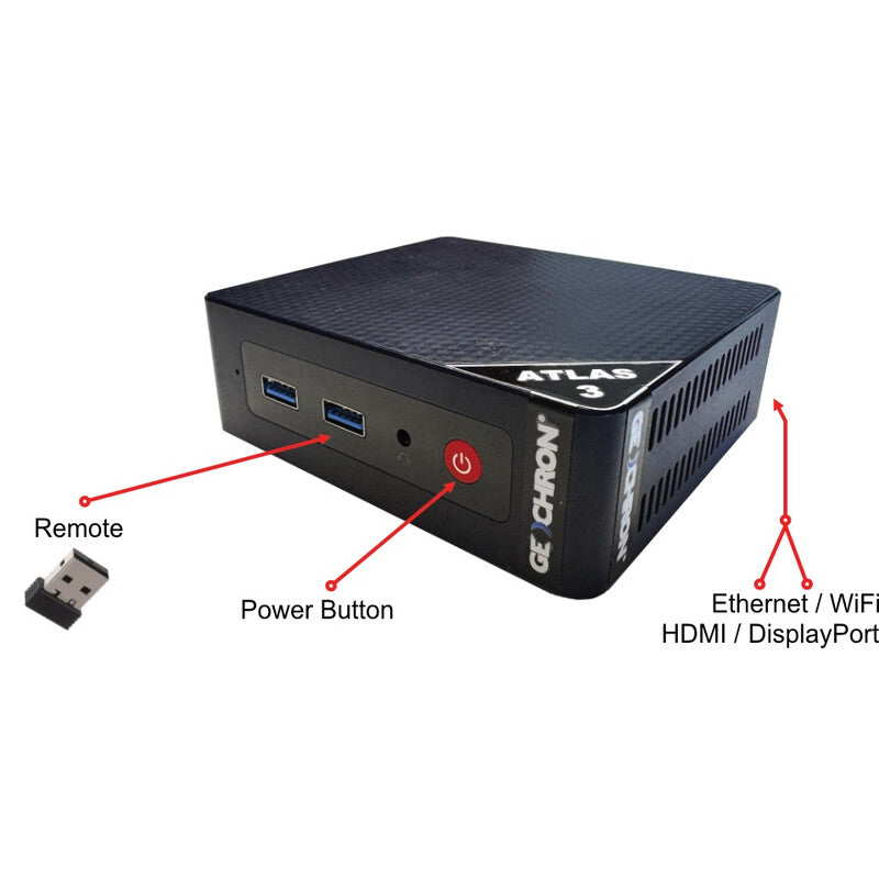 Geochron Digital Atlas V3 4K PRO – HDMI Mini-PC mit Live-Weltkarte
