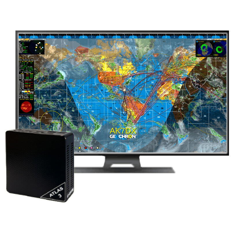 Geochron Digital Atlas V3 4K PRO – HDMI Mini-PC mit Live-Weltkarte