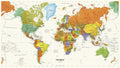 Welt - Designkarte (127 x 73 cm / 1:32.000.000)