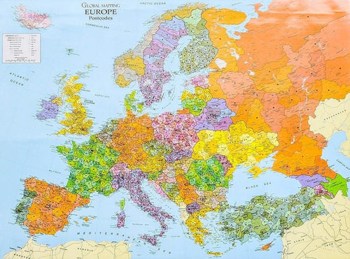 Europa mit Postleitzahlen