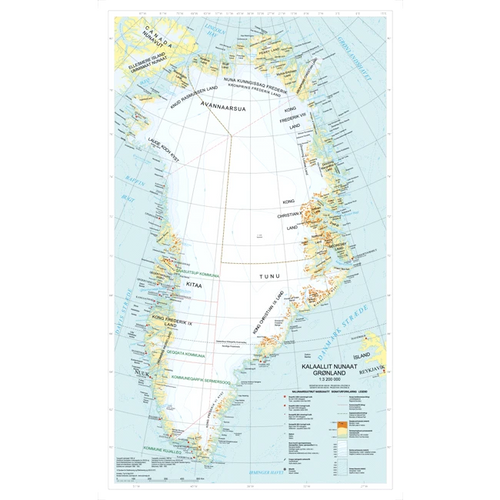 Topografische Karte von Grönland