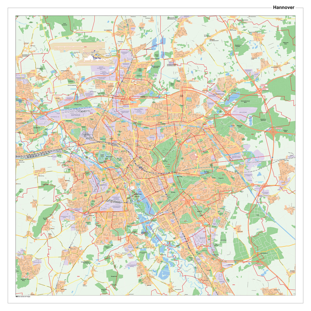 Hannover Stadtplan mit Postleitzahlen