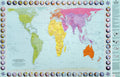 Welt - politisch - Peters-Projektion (130 x 82 cm)