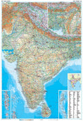 Indien - physisch (86 x 125 cm / 1:3.000.000)