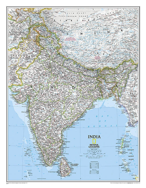 Indien - politisch (58 x 76 cm / 1:5.545.000)