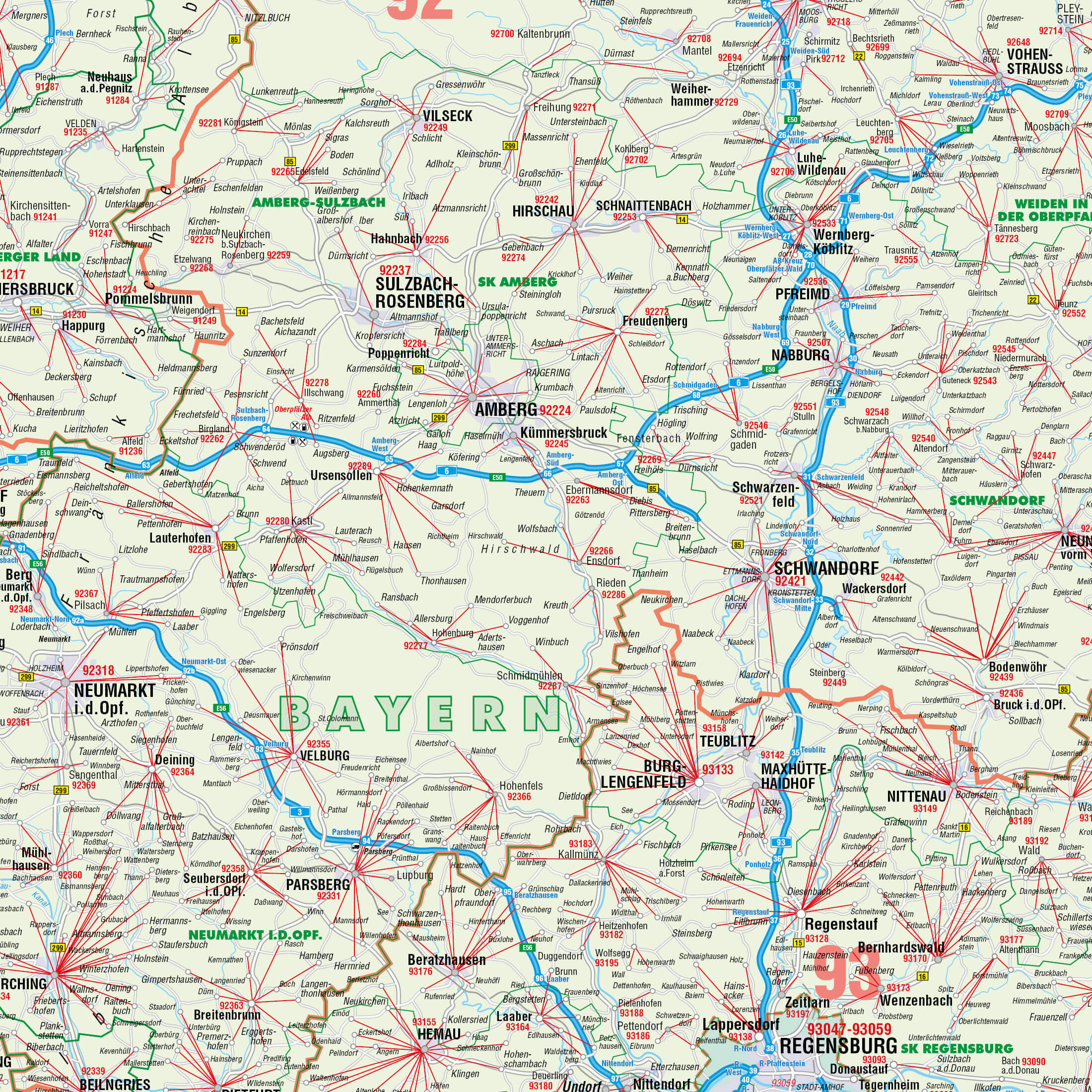 Detailansicht der Karte Bayern - Inseldarstellung