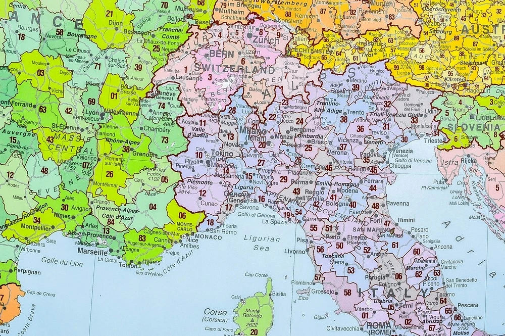 Italien mit Postleitzahlen