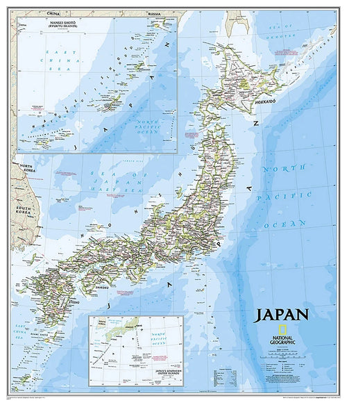 Japan - physisch (63 x 73 cm / 1:3.115.000)