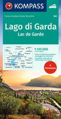 Gardasee - Lago di Garda - Autokarte mit Panoramakarte (1:125.000 / Nr. 360)