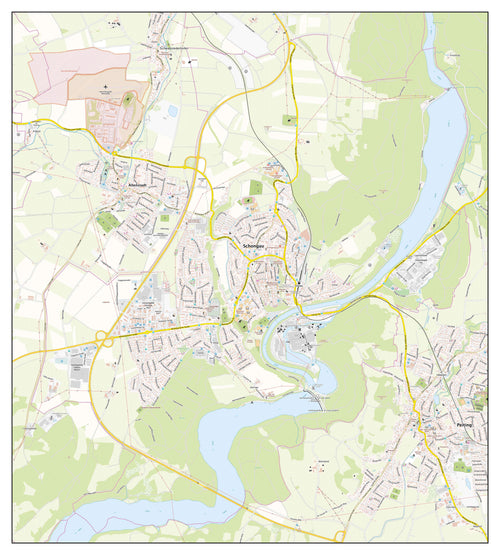 Gemeinde Schongau - Übersichtskarte (Gemeindenummer: 09190148 / 53 x 59 cm)