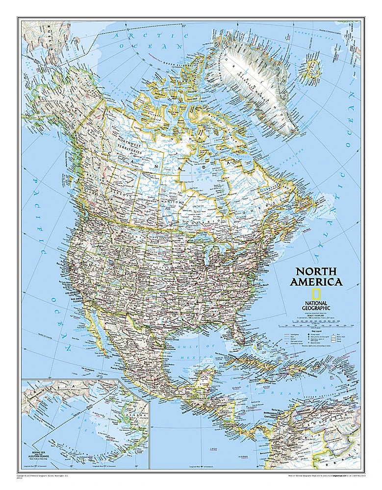 Nordamerika - politisch (wählbares Format)
