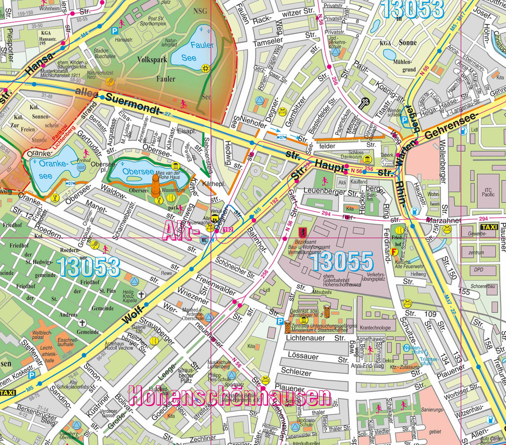 Berlin Lichtenberg als Stadtplan in der Detailansicht