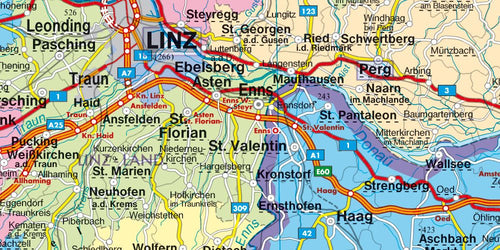Linz auf der Verwaltungskarte Österreich