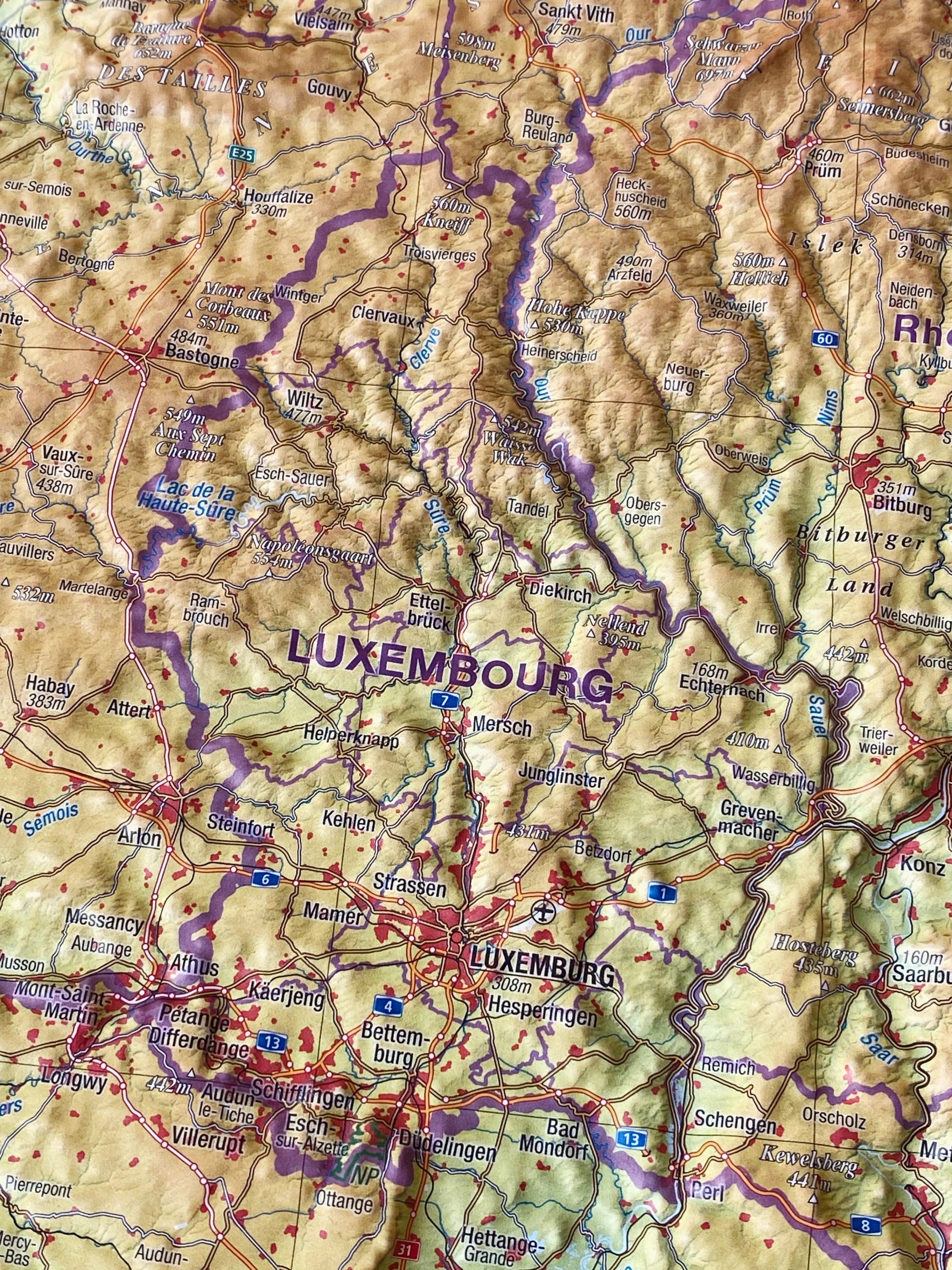 Luxemburg als Relief