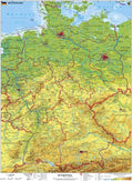 Physische Landkarte - Deutschland (67 x 91 cm / 1:1.250.000)