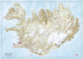 Physische Landkarte - Island (wählbares Format)
